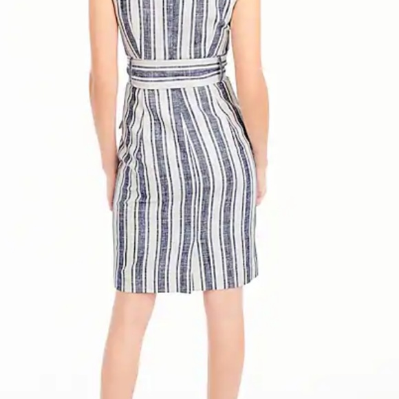 J.CREW Belted Linen Dress SIZE 6 Petite - Picture 3 of 7